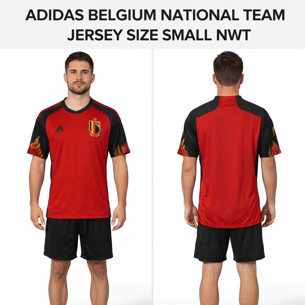 ADIDAS BELGIUM NATIONAL TEAM RED JERSEY S NWT